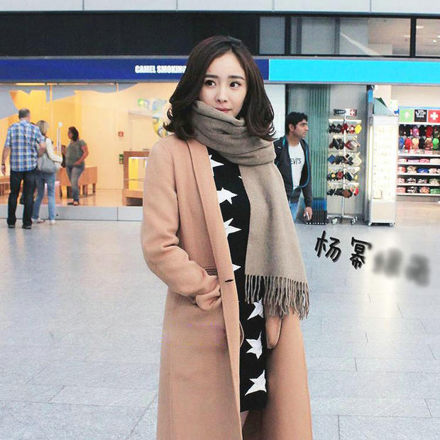 Tassels Unisex Scarf Shawl Winter Warm Cashmere Solid Wraps 190*76CM - Beige