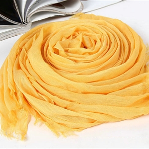 Unique Solid Scarf Shawls Women Winter Warm Cotton Panties 190*60CM - Yellow