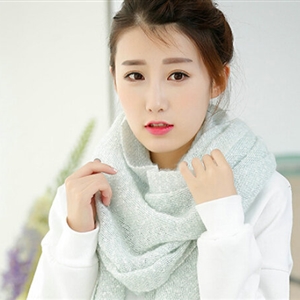 Unique Women Tassels Scarf Shawl Winter Warm Cashmere Solid Panties 215*65CM - Blue