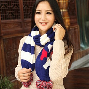 Unisex Scarf Shawls Women Warm Cashmere Solid Scarves 160*23CM - Blue