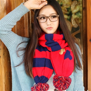 Unisex Scarf Shawls Women Warm Cashmere Solid Scarves 160*23CM - Red