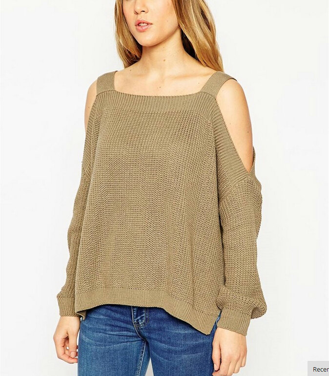 Sweater Girl Winter Hot Explosion Camisole Solid Loose Batwing Sleeve - Brown