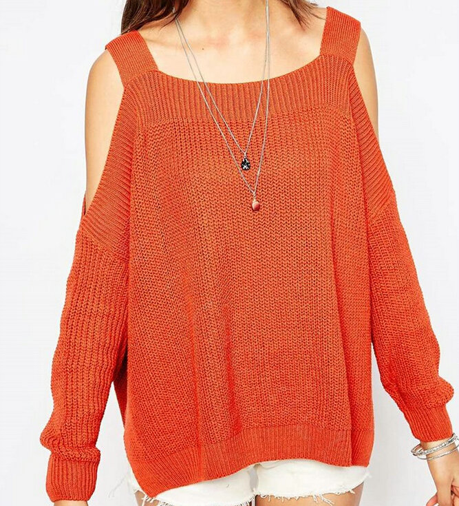 Sweater Girl Winter Hot Explosion Camisole Solid Loose Batwing Sleeve - Red