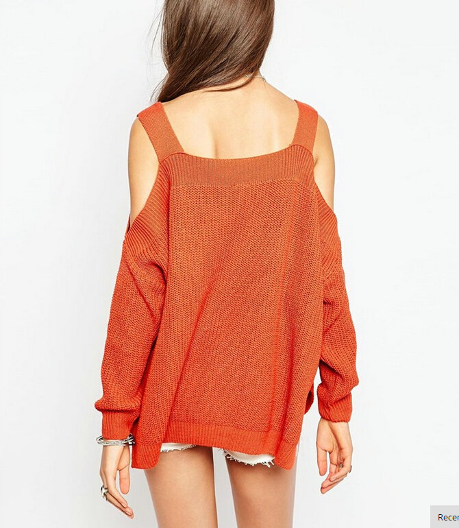 Sweater Girl Winter Hot Explosion Camisole Solid Loose Batwing Sleeve - Red