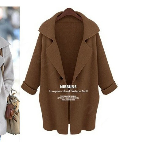 Sweater Latest Winter Single Button Loose Knit Lady - Coffee