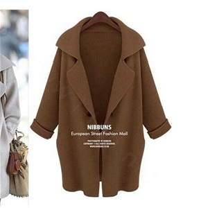 Sweater Latest Winter Single Button Loose Knit Lady - Coffee