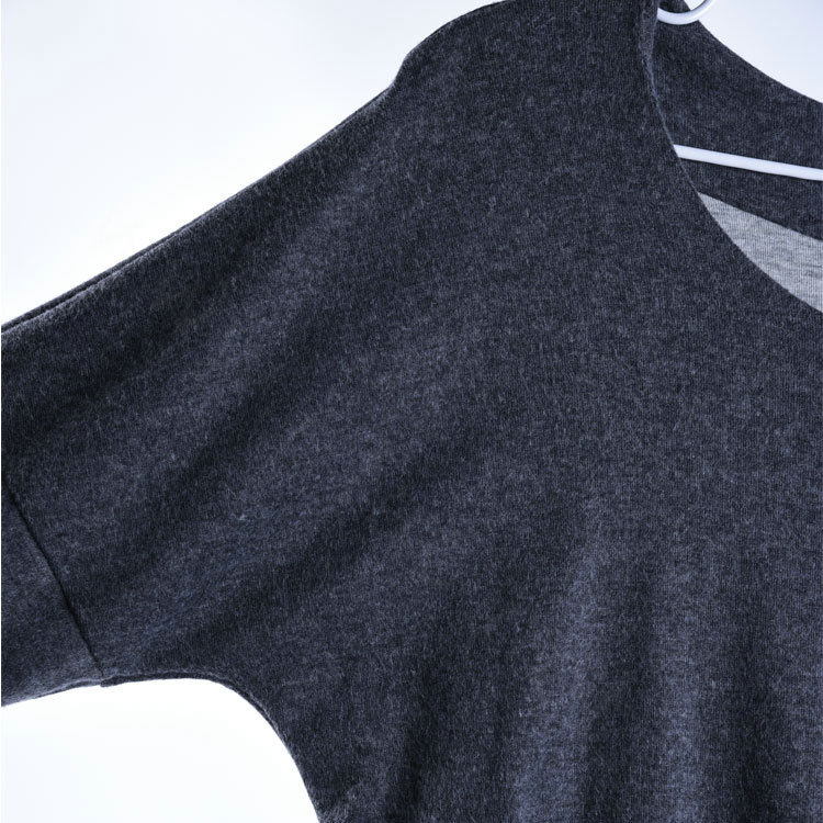 Sweater Women Fashion Casual Cotton Fake Two Knitted - Blue