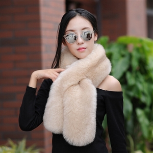 Funky Bridal Fur Scarf Shawls Women Winter Warm Solid Panties 120*20CM - Khaki
