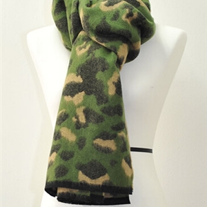 Quality Leopard Print Scarf Shawls Women Winter Warm Wool Panties 221*50CM - Green