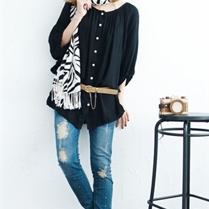 Unique Zebra Print Scarves Wrap Women Winter Warm Cashmere 190*65CM - Black