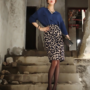 Gorgeous Dresses Ladies Leopard Print Sexy Semi Knee Length - Brown