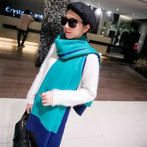 Free Fringe Scarves Wrap Women Winter Warm Cashmere Panties 195*65CM - Green