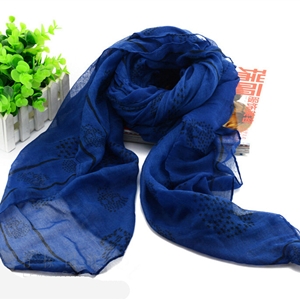 Lovely Skull Women Scarf Shawls Winter Warm Polyester Scarves 170*90CM - Blue