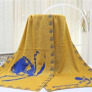 Popular Skull Scarf Shawls Women Winter Warm Wool Panties 180*70CM - Yellow