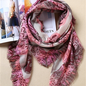 Pretty Cute Skull Scarves Wrap Women Winter Warm Cashmere 140*140CM - Pink