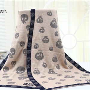 Unique Skull Scarf Shawls Women Winter Warm Wool Panties 180*70CM - Beige