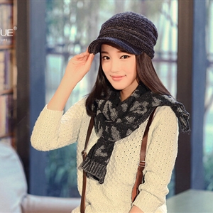 Vintage Skull Scarves Wrap Women Winter Warm Polyester 200*33CM - Dark Grey