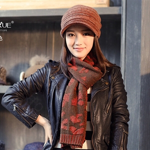 Vintage Skull Scarves Wrap Women Winter Warm Polyester 200*33CM - Orange