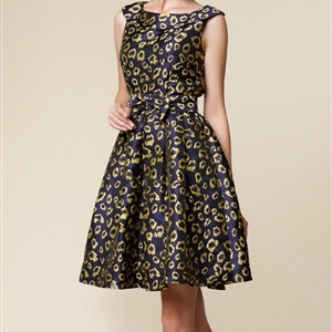 Beautiful Dresses Summer Women Plus Size Leopard Print Bowknot - Purple
