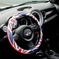 Fashion Female The UK Flag Universal Car Steering Wheel Covers PVC 15 inch - Red Blue
