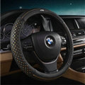 High Quality Hollow Car Steering Wheel Covers Anti-skid PU Leather 15 inch 38CM - Gold