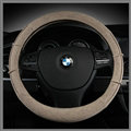 Hot sales Universal Car Steering Wheel Covers For Flax 15 inch 38CM - Beige