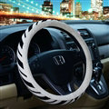 Personalized Stripe Linen Auto Car Steering Wheel Covers 15 inch 38CM - Beige