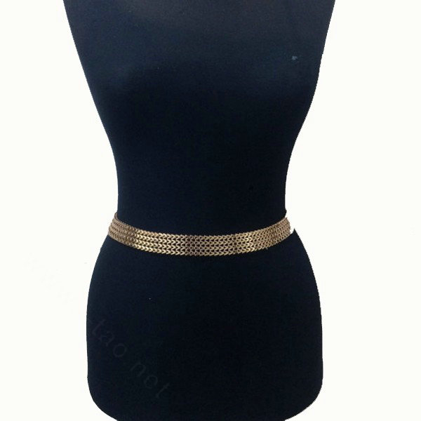 Calssic Alloy Shoulder Necklace Showgirl Multi layer Wave Tassel Body Chains Jewelry - Sliver