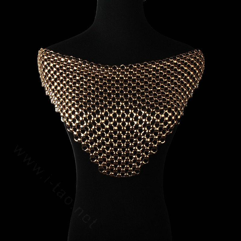 Exaggerated Heavy Metal Choker Pendant Maxi Necklace Sexy Bar Bikini Body Chains Accessories - Gold