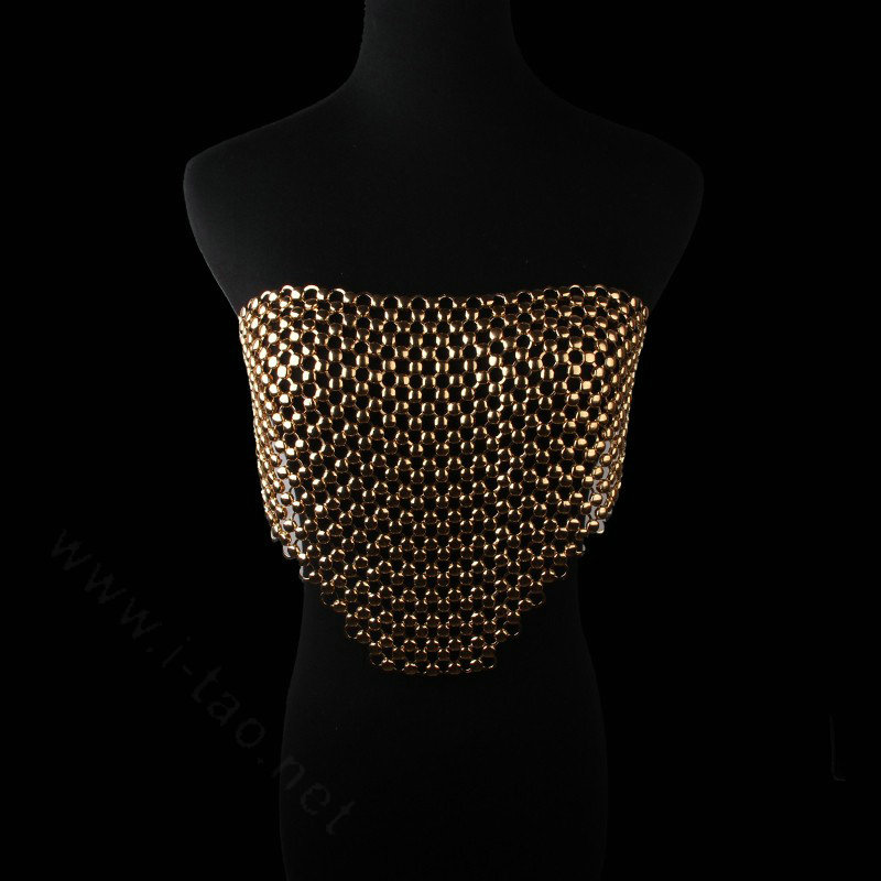 Exaggerated Heavy Metal Choker Pendant Maxi Necklace Sexy Bar Bikini Body Chains Accessories - Gold