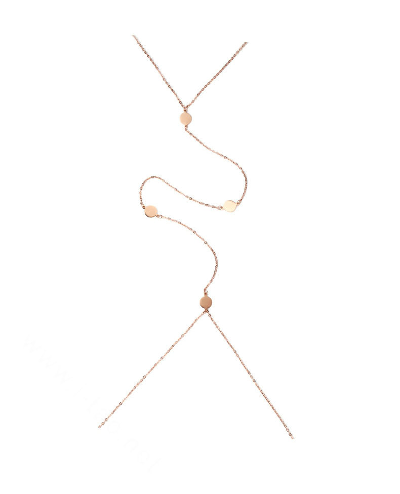 Hot sales Summer Circle Sexy Bikini Body Chains Dress Decro Necklace Jewelry - Gold
