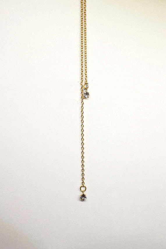 Pendant Crystal Body Chains Harness Bikini Beach Dress Decro Necklace Jewelry - Gold
