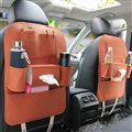 Large Waterproof Felt Car Seat Back Organizer Holder Pocket Hanger Storage Bag - Brown
