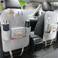 Large Waterproof Felt Car Seat Back Organizer Holder Pocket Hanger Storage Bag - Gray