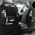 Large Waterproof Felt Car Seat Back Organizer Holder Pocket Hanger Storage Bag - Pure Black