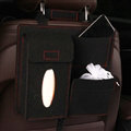 New Waterproof Felt Car Seat Back Organizer Holder Pocket Hanger Storage Bag - Black