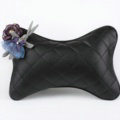 1PCS Flower Doll Leather Car Neck Pillow Four Seasons General Auto Headrest for Women - Black