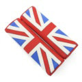 2pcs Car Safety Seat Belt Covers United Kingdom UK Flag Leather Shoulder Pads - Red