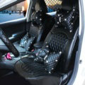 Automotive Seat Covers for Women Quality PU Leather Universal Car Seat Cushion Set - Black