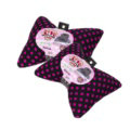 Calssic Polka Dot Car Neck Pillows Headrest Cotton Auto Interior Decoration 1pcs - Black Rose