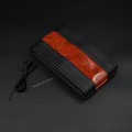 DIY Hand-stitched Car Steering Wheel Cover Pattern Wodden Leather Braid 36CM/38CM/40CM - Red Black