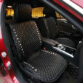Elegant Crystal Leather Car Seat Cushion Universal Women Auto Seat Covers 10pcs Sets - Black