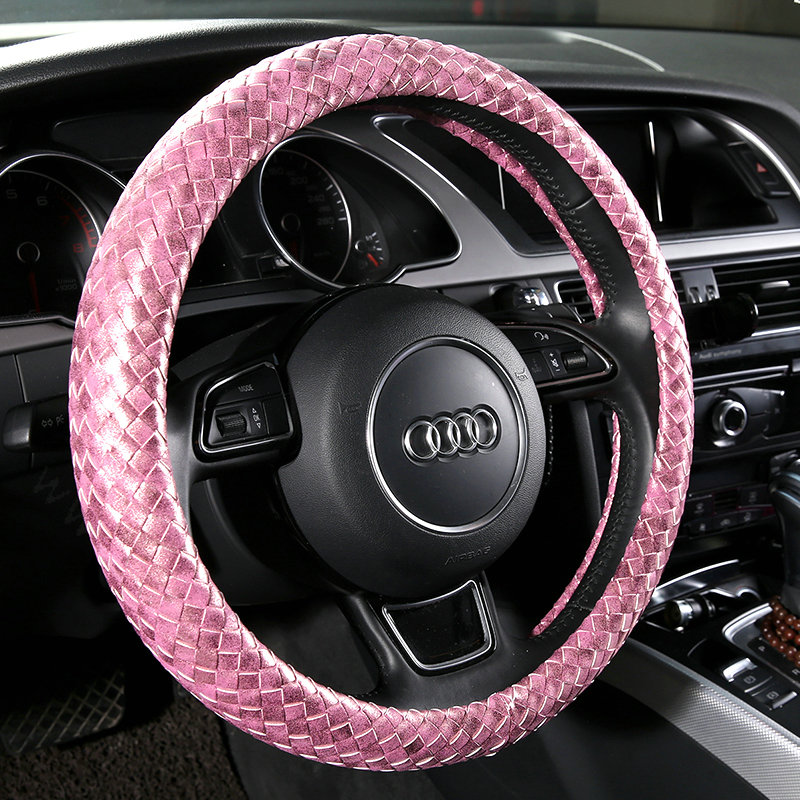 Buy Wholesale Fashion Women Glitter Braided PU Leather Car Steering