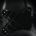 High Quality Diamond Car Neck Pillows Headrest Soft Plush Auto Interior Decoration 1pcs - Black