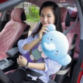 Large Elephant Plush Car Safety Seat Belt Covers Shoulder Pads PP Cotton for Childen 1pcs - Blue