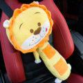 Large Plush Lion Car Safety Seat Belt Covers Shoulder Pads Pillow for Childen 1pcs - Yellow