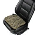 Leopard Print Plush Car Front Seat Cushion Woman Winter Universal Seat Pads 1pcs - Black Gold