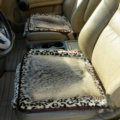 Luxury Leopard Badgers leather Car Seat Cushion Universal Auto Whole Fur Pads 1pcs - Brown