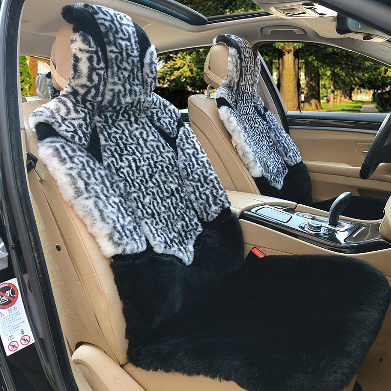 Buy Wholesale Luxury Leopard Pure Wool Car Seat Cushion Universal