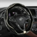 Luxury Winter Velvet Handlebar Plush Car Steering Wheel Covers 15 inch 38CM - Gray